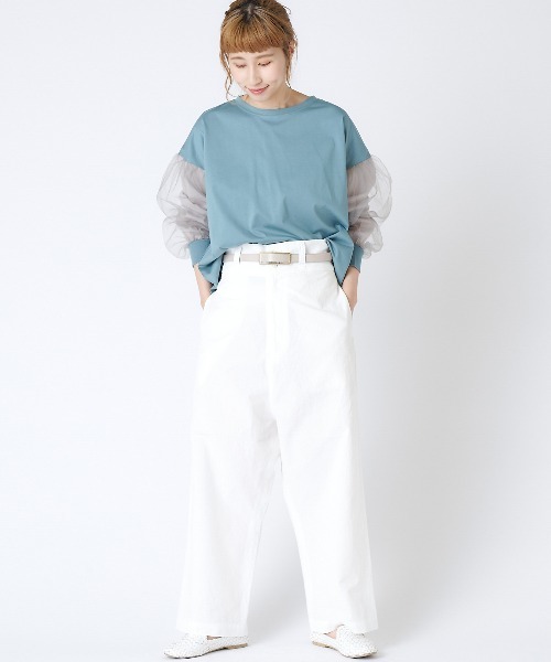 PUAL CE CIN(ピュアルセシン)の「綿麻サルエルパンツ(その他パンツ・レディース・ホワイト/ブラック/ベージュ・FREE)」の20枚目の写真