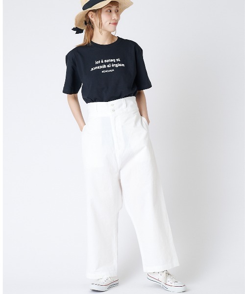 PUAL CE CIN(ピュアルセシン)の「綿麻サルエルパンツ(その他パンツ・レディース・ホワイト/ブラック/ベージュ・FREE)」の4枚目の写真