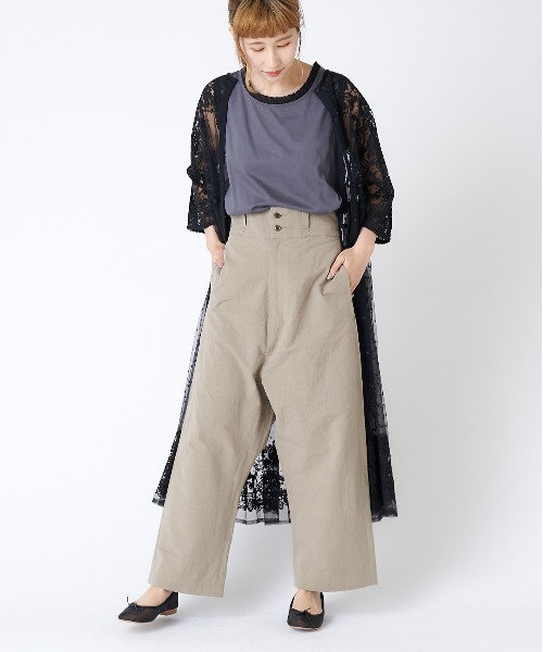 PUAL CE CIN(ピュアルセシン)の「綿麻サルエルパンツ(その他パンツ・レディース・ホワイト/ブラック/ベージュ・FREE)」の17枚目の写真