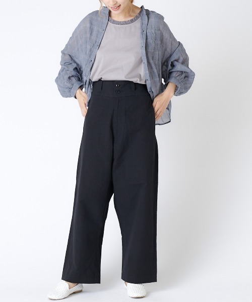 PUAL CE CIN(ピュアルセシン)の「綿麻サルエルパンツ(その他パンツ・レディース・ホワイト/ブラック/ベージュ・FREE)」の13枚目の写真