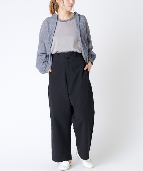 PUAL CE CIN(ピュアルセシン)の「綿麻サルエルパンツ(その他パンツ・レディース・ホワイト/ブラック/ベージュ・FREE)」の22枚目の写真