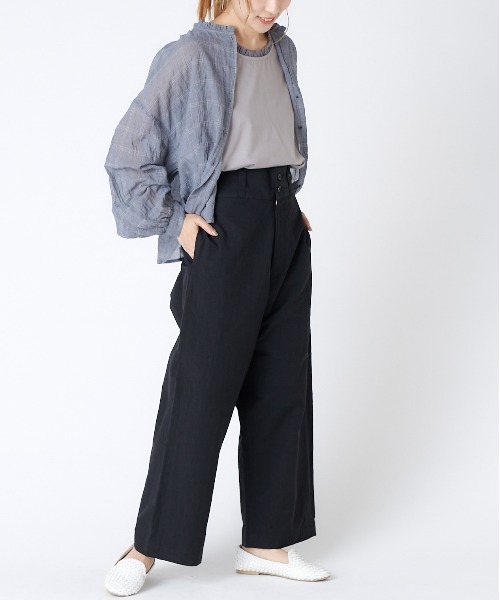 PUAL CE CIN(ピュアルセシン)の「綿麻サルエルパンツ(その他パンツ・レディース・ホワイト/ブラック/ベージュ・FREE)」の18枚目の写真