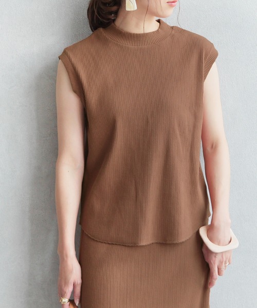 reca（レカ）の「リブセットアップ（Tシャツ/カットソー・レディース・ブラック/ベージュ/モカ/テラコッタ・M）」の22枚目の写真