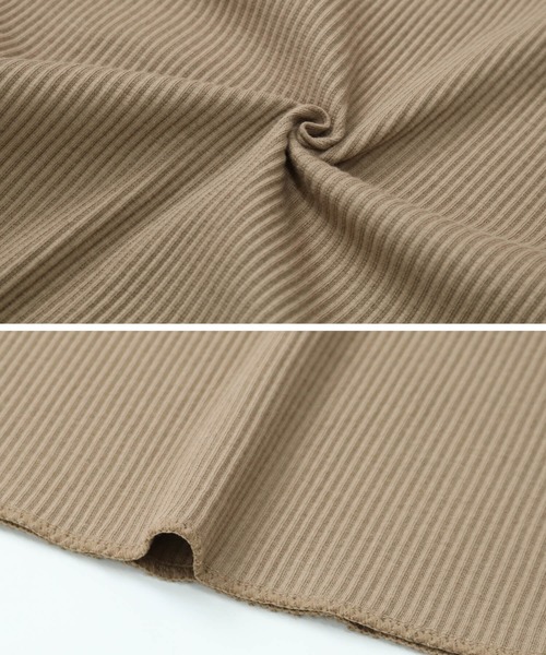 reca（レカ）の「リブセットアップ（Tシャツ/カットソー・レディース・ブラック/ベージュ/モカ/テラコッタ・M）」の10枚目の写真