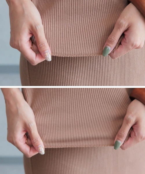 reca（レカ）の「リブセットアップ（Tシャツ/カットソー・レディース・ブラック/ベージュ/モカ/テラコッタ・M）」の9枚目の写真