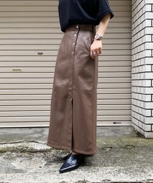 PAGEBOY | エコレザーロングナロースカート(スカート)