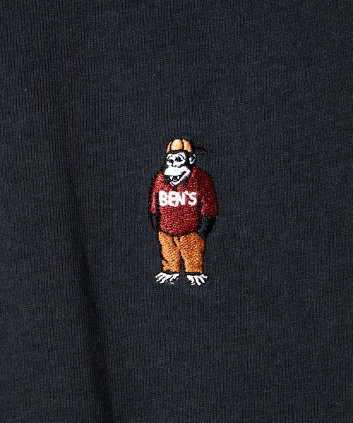 BEN DAVIS（ベンデイビス）の「∴WEGO/BEN DAVIS 別注ベンデイビス刺繍ビッグロンT（Tシャツ/カットソー・メンズ・スミクロ/ダークグリーン/ベージュ/ホワイト/パープル系その他/ベージュ系その他/グリーン系その他/ブルー系その他・MEDIUM/LARGE/SMALL）」の11枚目の写真