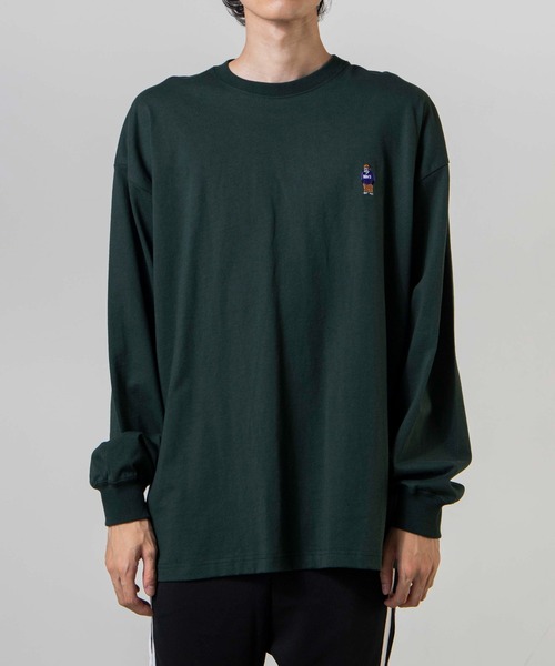 BEN DAVIS（ベンデイビス）の「∴WEGO/BEN DAVIS 別注ベンデイビス刺繍ビッグロンT（Tシャツ/カットソー・メンズ・スミクロ/ダークグリーン/ベージュ/ホワイト/パープル系その他/ベージュ系その他/グリーン系その他/ブルー系その他・MEDIUM/LARGE/SMALL）」の22枚目の写真