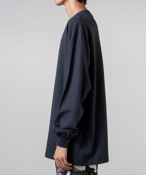 BEN DAVIS（ベンデイビス）の「∴WEGO/BEN DAVIS 別注ベンデイビス刺繍ビッグロンT（Tシャツ/カットソー・メンズ・スミクロ/ダークグリーン/ベージュ/ホワイト/パープル系その他/ベージュ系その他/グリーン系その他/ブルー系その他・MEDIUM/LARGE/SMALL）」の21枚目の写真