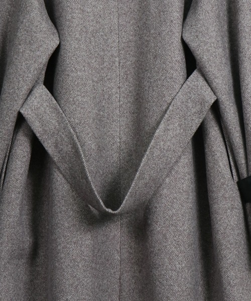&g'aime（アンジェム）の「【&g'aime】ヘリンボーンノーカラーロングコート（チェスターコート・レディース・ブラック/ブラウン・FREE）」の20枚目の写真
