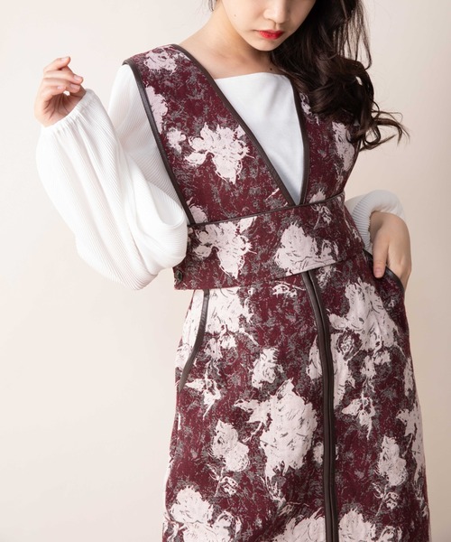 Mysa&Liina（ミーサリーナ）の「ジャガードタイトスカート（スカート・レディース・ブラック/レッド・M）」の14枚目の写真