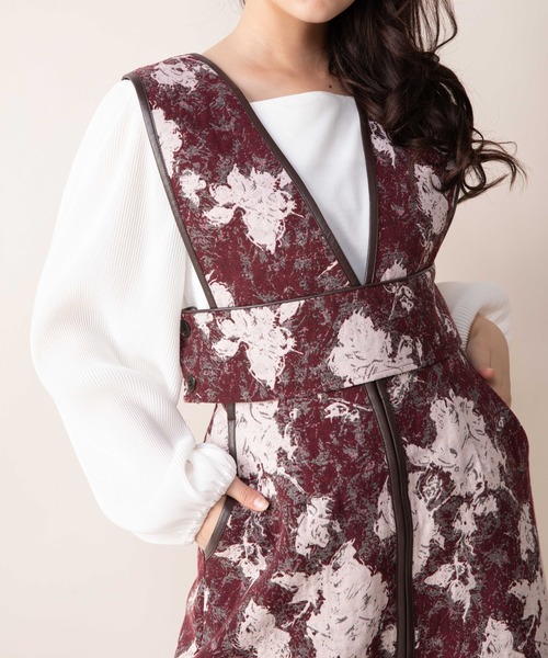 Mysa&Liina（ミーサリーナ）の「ジャガードタイトスカート（スカート・レディース・ブラック/レッド・M）」の16枚目の写真