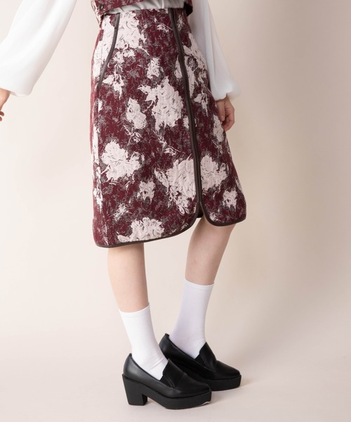 Mysa&Liina（ミーサリーナ）の「ジャガードタイトスカート（スカート・レディース・ブラック/レッド・M）」の11枚目の写真