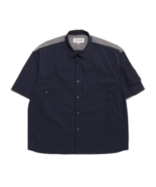 styles（スタイルス）の「EASTLOGUE MA-1 HALF SHIRT 1720SSHS03（シャツ/ブラウス・メンズ・ライトブルー/ネイビー・MEDIUM/LARGE）」の12枚目の写真