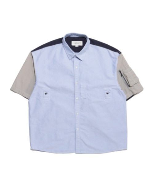 styles（スタイルス）の「EASTLOGUE MA-1 HALF SHIRT 1720SSHS03（シャツ/ブラウス・メンズ・ライトブルー/ネイビー・MEDIUM/LARGE）」の13枚目の写真