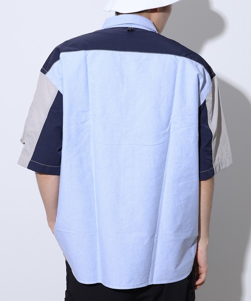styles（スタイルス）の「EASTLOGUE MA-1 HALF SHIRT 1720SSHS03（シャツ/ブラウス・メンズ・ライトブルー/ネイビー・MEDIUM/LARGE）」の7枚目の写真