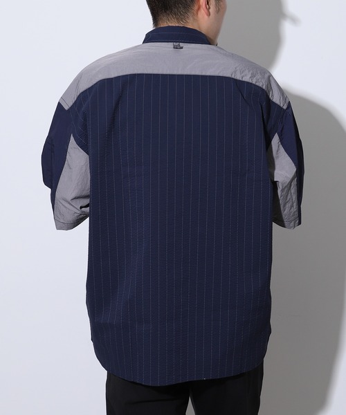styles（スタイルス）の「EASTLOGUE MA-1 HALF SHIRT 1720SSHS03（シャツ/ブラウス・メンズ・ライトブルー/ネイビー・MEDIUM/LARGE）」の9枚目の写真