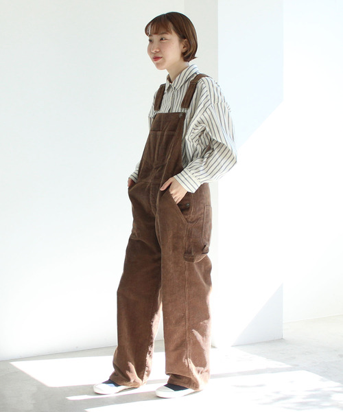 PAR ICI(パーリッシィ)の「【WEB別注】8Wコーデュロイオーバーオール(サロペット/オーバーオール・レディース・ブラウン/カーキ/アイボリー・FREE)」の9枚目の写真