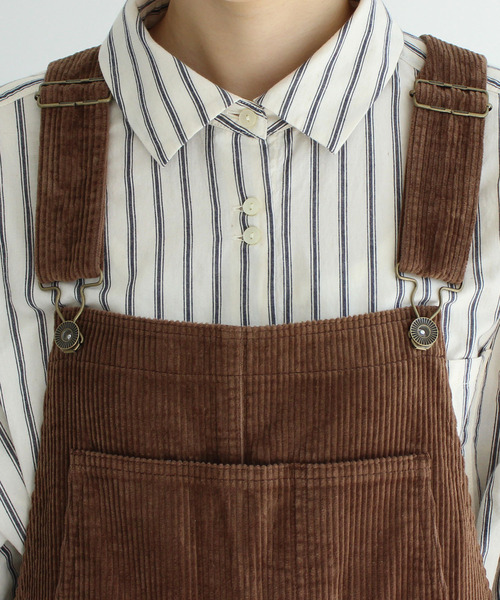 PAR ICI(パーリッシィ)の「【WEB別注】8Wコーデュロイオーバーオール(サロペット/オーバーオール・レディース・ブラウン/カーキ/アイボリー・FREE)」の10枚目の写真