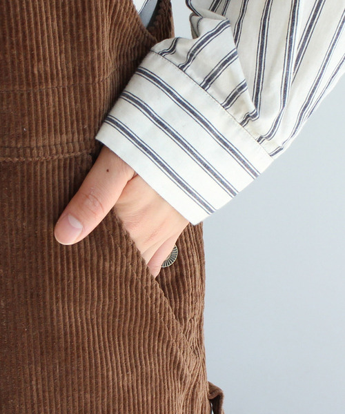 PAR ICI(パーリッシィ)の「【WEB別注】8Wコーデュロイオーバーオール(サロペット/オーバーオール・レディース・ブラウン/カーキ/アイボリー・FREE)」の7枚目の写真