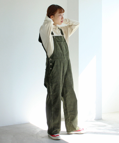 PAR ICI(パーリッシィ)の「【WEB別注】8Wコーデュロイオーバーオール(サロペット/オーバーオール・レディース・ブラウン/カーキ/アイボリー・FREE)」の5枚目の写真