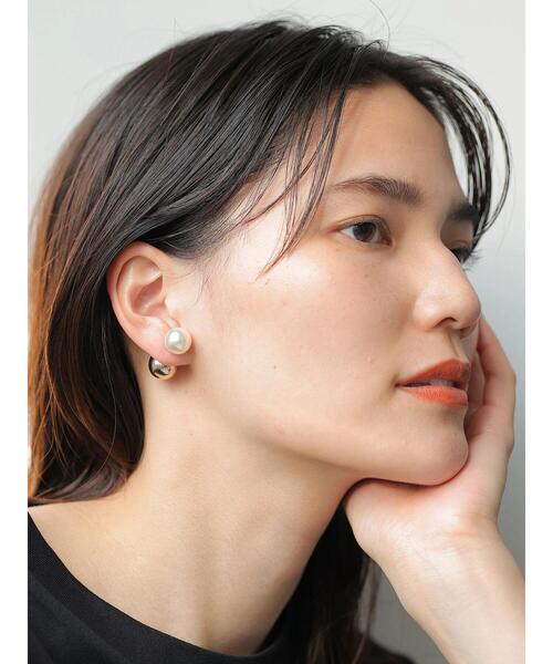 AMERICAN HOLIC(アメリカンホリック)の「メタルボールキャッチパールピアス(ピアス(両耳用)・レディース・シルバー/ゴールド・FREE)」の4枚目の写真