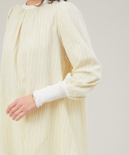 qualite（カリテ）の「エアリーストライプカットソー（Tシャツ/カットソー・レディース・ブラック/イエロー・フリー）」の3枚目の写真