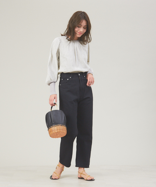 qualite（カリテ）の「エアリーストライプカットソー（Tシャツ/カットソー・レディース・ブラック/イエロー・フリー）」の8枚目の写真