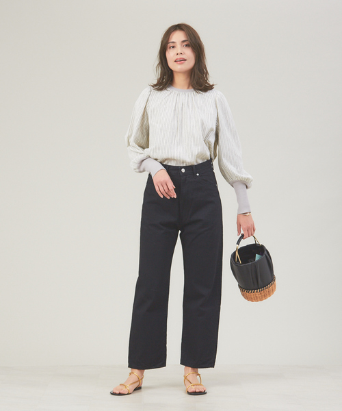 qualite（カリテ）の「エアリーストライプカットソー（Tシャツ/カットソー・レディース・ブラック/イエロー・フリー）」の4枚目の写真