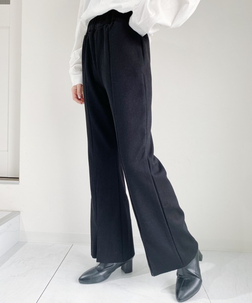 CLEA(クレア)の「センタースリットフレアリブパンツ(その他パンツ・レディース・ブラック/アイボリー・M)」の18枚目の写真