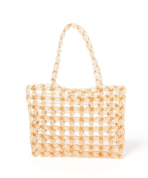 Heather（ヘザー）の「ビーズハンドバッグ　939738（ハンドバッグ・レディース・ベージュ/クリア・ONESIZE）」の3枚目の写真