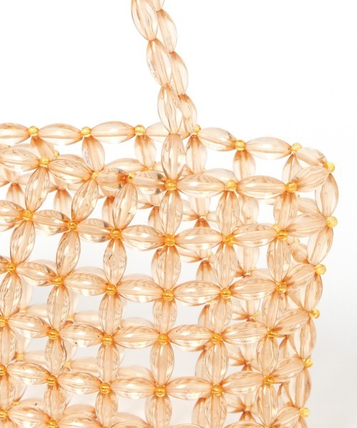 Heather（ヘザー）の「ビーズハンドバッグ　939738（ハンドバッグ・レディース・ベージュ/クリア・ONESIZE）」の7枚目の写真