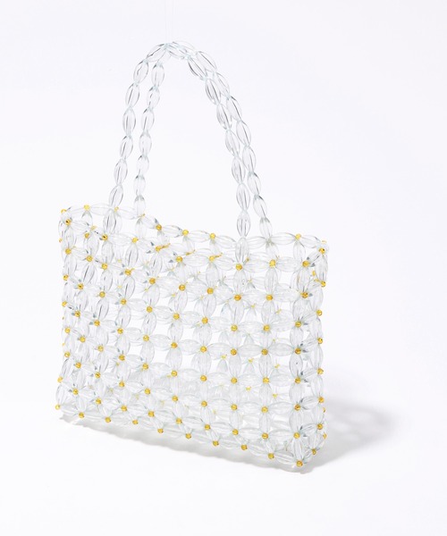 Heather（ヘザー）の「ビーズハンドバッグ　939738（ハンドバッグ・レディース・ベージュ/クリア・ONESIZE）」の11枚目の写真