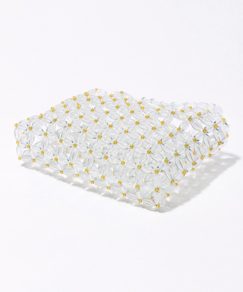 Heather（ヘザー）の「ビーズハンドバッグ　939738（ハンドバッグ・レディース・ベージュ/クリア・ONESIZE）」の14枚目の写真