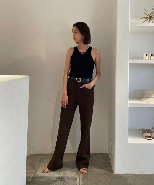 TODAYFUL（トゥデイフル）の「ハイゲージニットタンクトップ（タンクトップ・レディース・ブラック/キャメル/オリーブ/キナリ・FREE）」の20枚目の写真