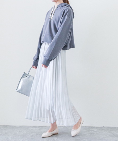 archives（アルシーヴ）の「抗菌防臭ポンチショートブルパーカ（パーカー・レディース・アイボリー/オフホワイト/ミント/ブルー・MEDIUM）」の11枚目の写真