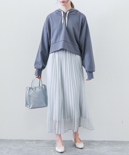 archives（アルシーヴ）の「抗菌防臭ポンチショートブルパーカ（パーカー・レディース・アイボリー/オフホワイト/ミント/ブルー・MEDIUM）」の12枚目の写真