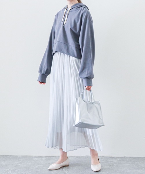 archives（アルシーヴ）の「抗菌防臭ポンチショートブルパーカ（パーカー・レディース・アイボリー/オフホワイト/ミント/ブルー・MEDIUM）」の16枚目の写真