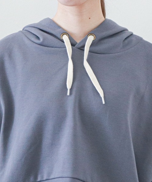 archives（アルシーヴ）の「抗菌防臭ポンチショートブルパーカ（パーカー・レディース・アイボリー/オフホワイト/ミント/ブルー・MEDIUM）」の8枚目の写真