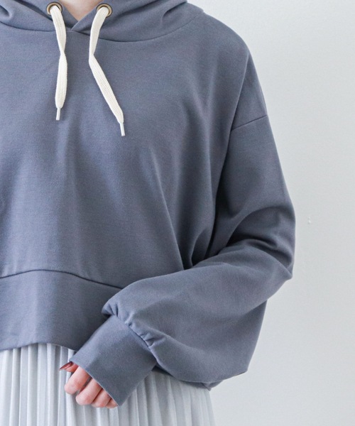 archives（アルシーヴ）の「抗菌防臭ポンチショートブルパーカ（パーカー・レディース・アイボリー/オフホワイト/ミント/ブルー・MEDIUM）」の10枚目の写真