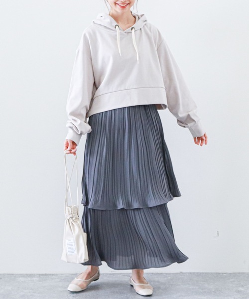 archives（アルシーヴ）の「抗菌防臭ポンチショートブルパーカ（パーカー・レディース・アイボリー/オフホワイト/ミント/ブルー・MEDIUM）」の13枚目の写真