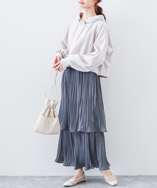 archives（アルシーヴ）の「抗菌防臭ポンチショートブルパーカ（パーカー・レディース・アイボリー/オフホワイト/ミント/ブルー・MEDIUM）」の7枚目の写真