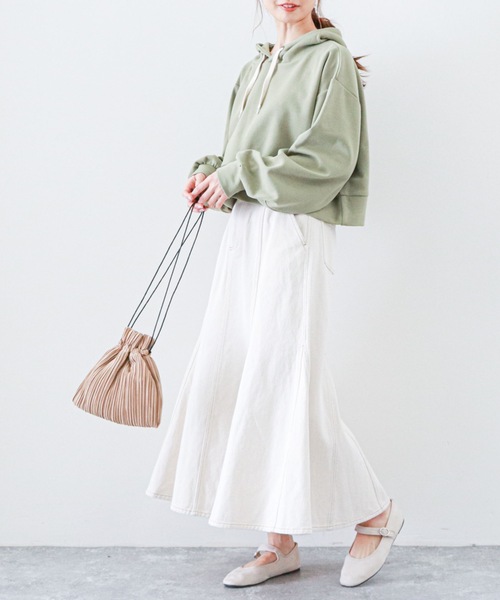 archives（アルシーヴ）の「抗菌防臭ポンチショートブルパーカ（パーカー・レディース・アイボリー/オフホワイト/ミント/ブルー・MEDIUM）」の9枚目の写真