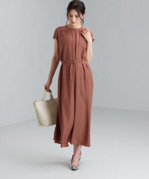 green label relaxing スタンド ネック フレア ワンピース green label relaxing（グリーンレーベルリラクシング）の「CS