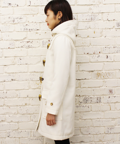 Kastane（カスタネ）の「【Kastane】ロングダッフルコート（ダッフルコート・レディース・ホワイト/チャコールグレー/ブラウン/ネイビー・MEDIUM/SMALL）」の6枚目の写真