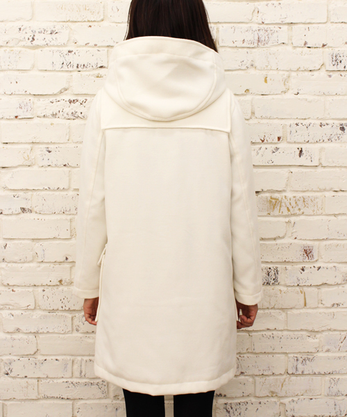 Kastane（カスタネ）の「【Kastane】ロングダッフルコート（ダッフルコート・レディース・ホワイト/チャコールグレー/ブラウン/ネイビー・MEDIUM/SMALL）」の7枚目の写真