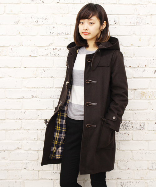 Kastane（カスタネ）の「【Kastane】ロングダッフルコート（ダッフルコート・レディース・ホワイト/チャコールグレー/ブラウン/ネイビー・MEDIUM/SMALL）」の20枚目の写真