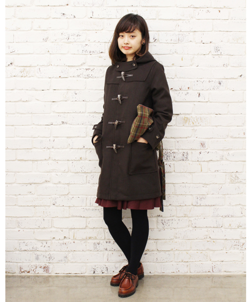 Kastane（カスタネ）の「【Kastane】ロングダッフルコート（ダッフルコート・レディース・ホワイト/チャコールグレー/ブラウン/ネイビー・MEDIUM/SMALL）」の13枚目の写真