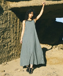 アメリカンスリーブテントラインワンピース