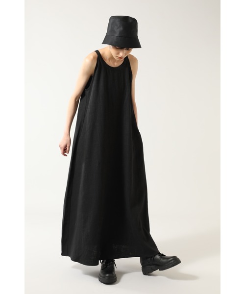 ROSE BUD(ローズバッド)の「アメリカンスリーブテントラインワンピース(ワンピース・レディース・ブラック/ベージュ・ONE SIZE)」の4枚目の写真